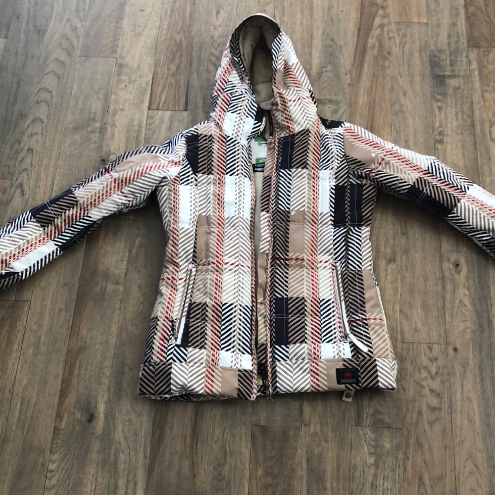 686 Ski Snowboarding Coat Burberry Print- Small